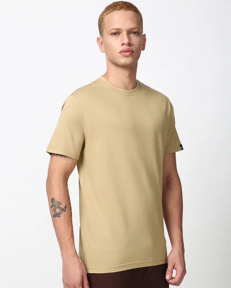 بيواكوف Men's Ginger Root Brown T-shirt